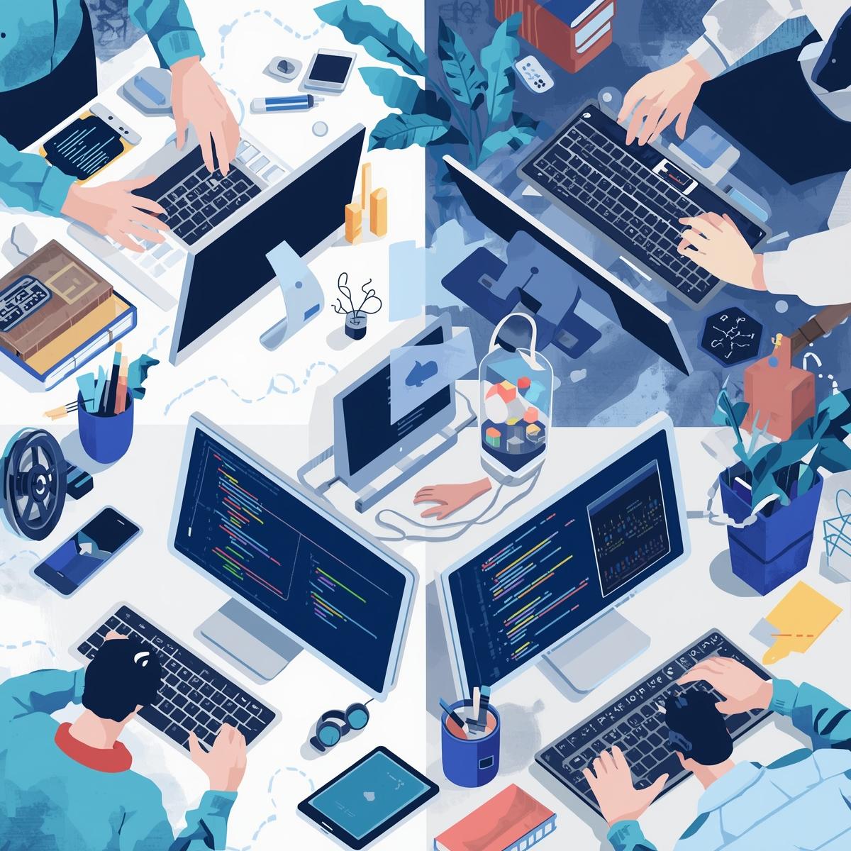 Green hosting and sustainable web infrastructure illustration